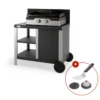 Plancha à Gaz Le Marquier Signature Allure 260 Duo + Desserte