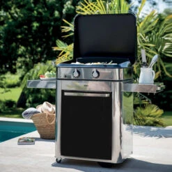 Plancha à Gaz Sur Chariot - Combo ENOSIGN 65 Inox & Noir -Meilleur Endroit Barbecue 57028385 a3 combo plancha enosign 65 inox et noir eno