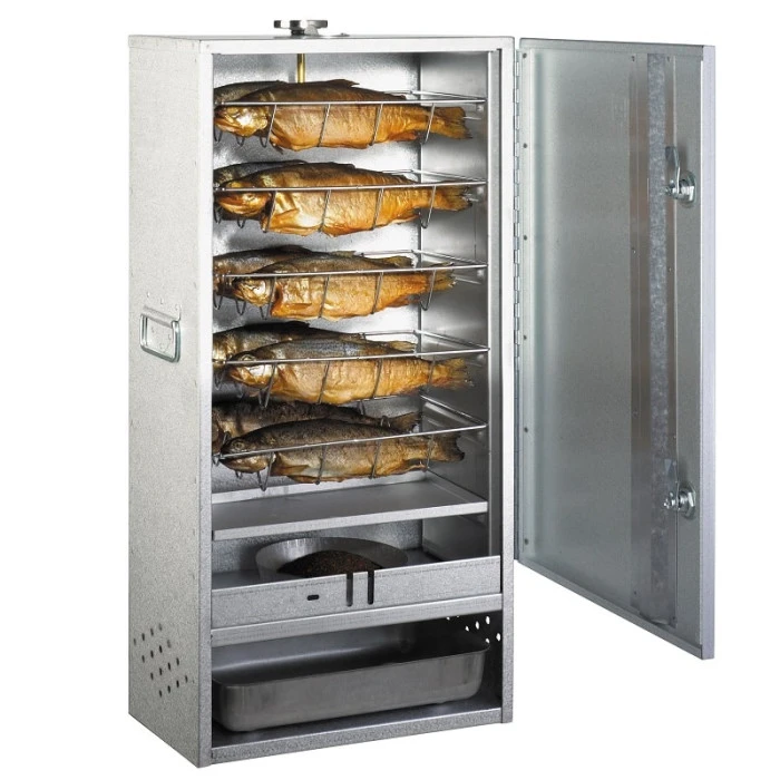 Fumoir Peetz Acier Aluminé Porte à Charnières - L 39 X P 28 X H 85 Cm 4 Fumoir Peetz Acier Aluminé Porte à Charnières - L 39 X P 28 X H 85 Cm – Image 4