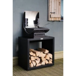 Pack Le Barbecue Français Le Marquier Duo 40 X 40 Cm + Meuble -Meilleur Endroit Barbecue bfl40d barbecue francais le marquier l40 duo ambiance rangement ouvert 2
