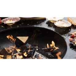 Brasero Plancha OFYR Island PRO Corten 100 Céramique Gris Anthracite + Housse Offerte -Meilleur Endroit Barbecue brasero ofyr island black ceramique 100 5 2