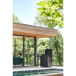 Pack Plancha électrique Forge Adour MODERN 60 Acier Noir + Chariot -Meilleur Endroit Barbecue ch maf 60 n chariot forge adour modern 60 acier noir ambiance 1