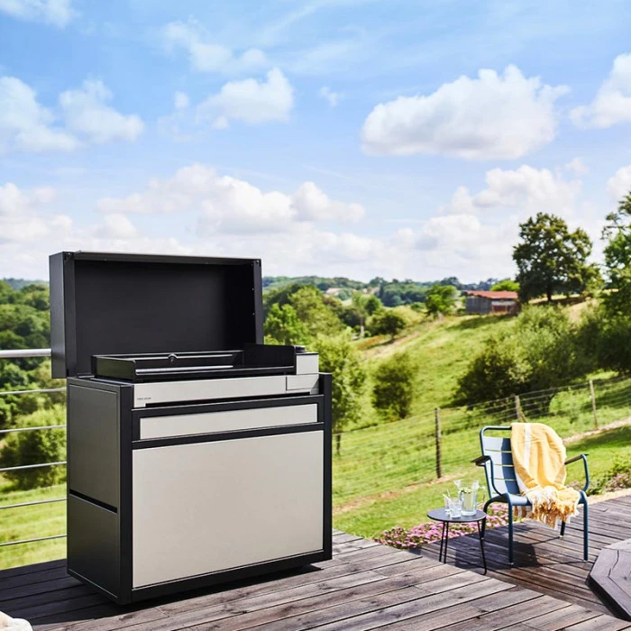 Pack Plancha Gaz Forge Adour PREMIUM 75 Acier Noir Et Gris + Chariot 2 Pack Plancha Gaz Forge Adour PREMIUM 75 Acier Noir Et Gris + Chariot – Image 2