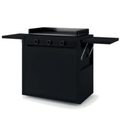 Pack Plancha à Gaz Forge Adour MODERN 75 Acier Noir + Chariot