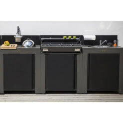 Cuisine D'extérieur ENO Modulo Acier Pour Plancha - 3 Modules -Meilleur Endroit Barbecue cuisine exterieur modulo eno 3 acier