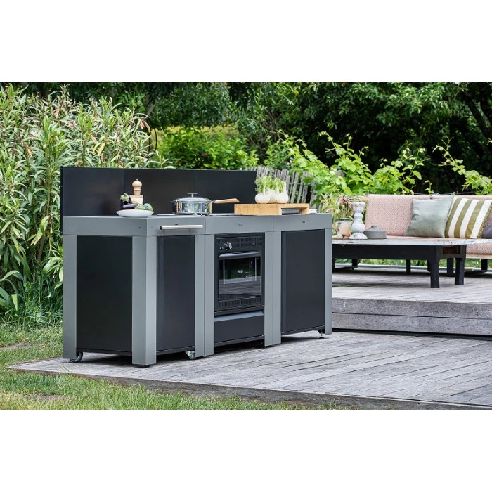 Cuisine D'extérieur ENO Modulo Acier Pour Plancha - 3 Modules Avec Cuisinière Et Desserte Félix 7 Cuisine D'extérieur ENO Modulo Acier Pour Plancha - 3 Modules Avec Cuisinière Et Desserte Félix – Image 7