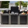 Cuisine D'extérieur ENO Modulo Acier Pour Plancha - 3 Modules Avec Table De Cuisson Master