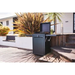 Pack Plancha électrique Forge Adour MODERN 45 Acier Noir + Chariot -Meilleur Endroit Barbecue moderne45an plancha electrique forge adour modern 45 acier noir ambiance 1