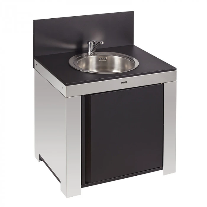 Modulo Evier - Coloris Inox Et Noir - Pour Cuisine D'extérieur ENO 2 Modulo Evier - Coloris Inox Et Noir - Pour Cuisine D'extérieur ENO – Image 2