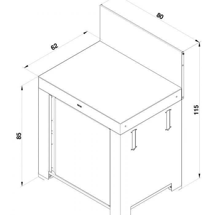 Modulo Plan De Travail - Coloris Inox Et Noir - Pour Cuisine D'extérieur ENO 4 Modulo Plan De Travail - Coloris Inox Et Noir - Pour Cuisine D'extérieur ENO – Image 4