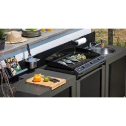 Cuisine D'extérieur ENO Modulo Acier Pour Plancha - 4 Modules -Meilleur Endroit Barbecue modulo plan travail acier 7 1