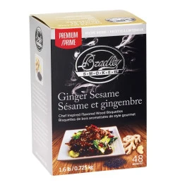 Pack 48 Bisquettes De Fumage Bradley Smoker - Gingembre Sésame 1 Pack 48 Bisquettes De Fumage Bradley Smoker - Gingembre Sésame