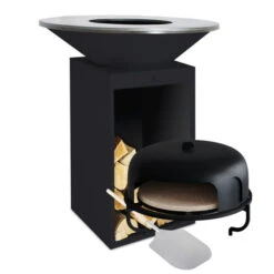 Meilleur Endroit Barbecue 11 Pack Brasero Plancha OFYR Classic 85 Noir Avec Stockage + Four à Pizza