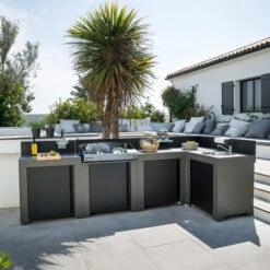 Modulo Plan De Travail - Gris Acier - Cuisine D'extérieur ENO -Meilleur Endroit Barbecue pmod7001 modulo standard acier cuisine exterieur eno 5 min