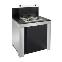 Cuisine D'extérieur ENO Modulo Inox Et Noir Pour Plancha - 4 Modules Avec Table De Cuisson Master -Meilleur Endroit Barbecue pmod8506 1 cuisine exterieur modulo master 2 noir et inox eno 1 2