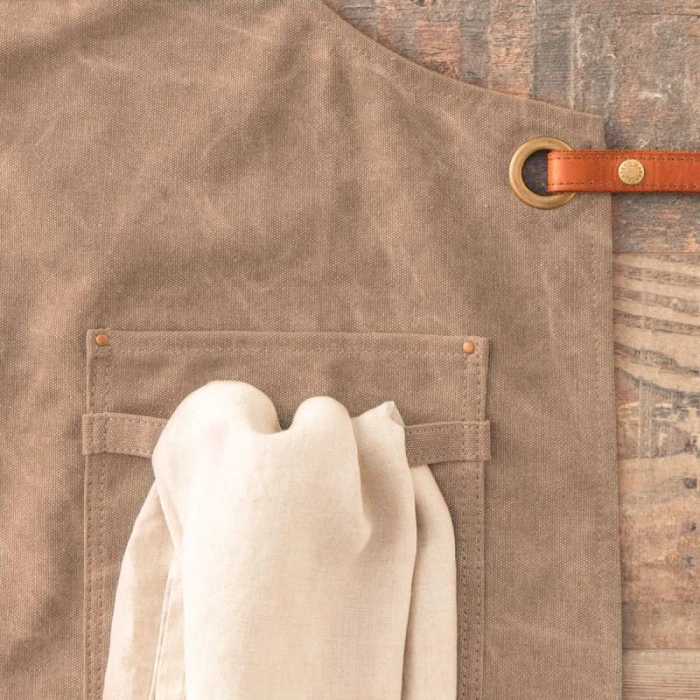 Tablier Barbecue Toile Coton Vintage Alaskan Maker 325 - Havane 3 Tablier Barbecue Toile Coton Vintage Alaskan Maker 325 - Havane – Image 3